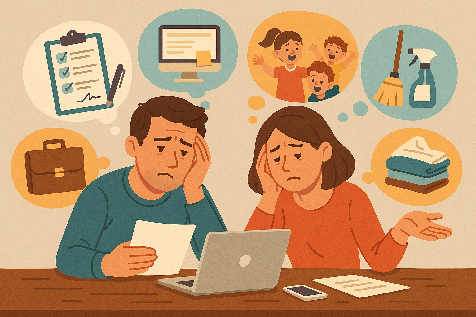 Des parents qui doivent déléquer leurs démarches